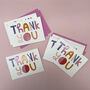 Playful Typographic 'Thank You' Card Set, thumbnail 1 of 3