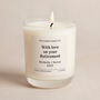 Personalised Retirement Gift Good Luck Soy Wax Candle, thumbnail 2 of 5