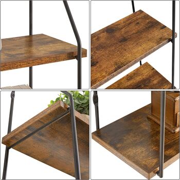 Three Tier Industrial Mounted Storage Shelves, 7 of 8
