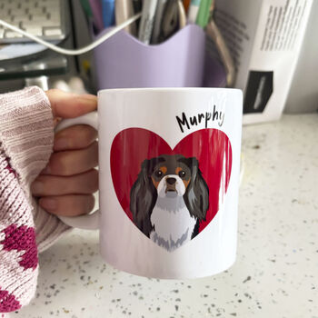 Dog Love Heart Mug Gift For Dog Lover, 6 of 11