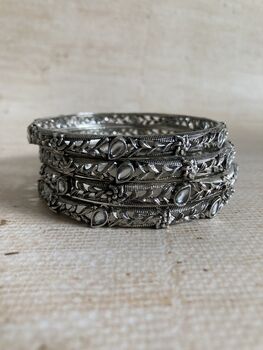Oxidised Mirror Indian Bangles Two.Eight, 4 of 4