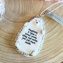 East Of India Hedgehog Hanger Friendship Quote Keepsake Hanger Gift, thumbnail 2 of 3