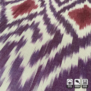 Purple Handwoven Ikat Cushion Cover, 6 of 7