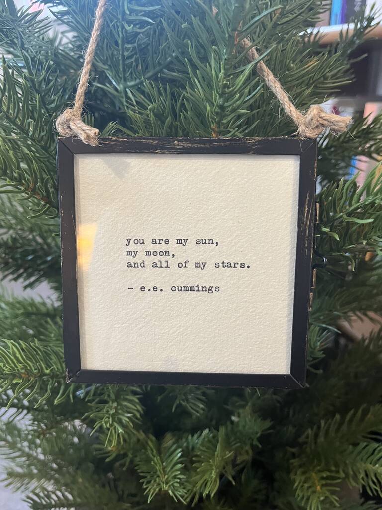 4x4 Personalised Typewriter Christmas Tree Decoration, 1 of 8