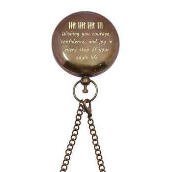 Personalised 18th Birthday Two Inch Sundial Compass Gift, 2 of 11