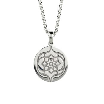 Sterling Silver Cw Motif Unisex Necklace, 5 of 11