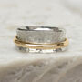 Personalised Sterling Silver And Brass Spinner Ring, thumbnail 1 of 7