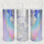 Marble Rainbow Personalised Skinny Insulated Tumbler, thumbnail 1 of 2