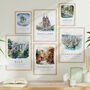 Delhi India Travel Poster Of The Lotus Temple, thumbnail 5 of 7