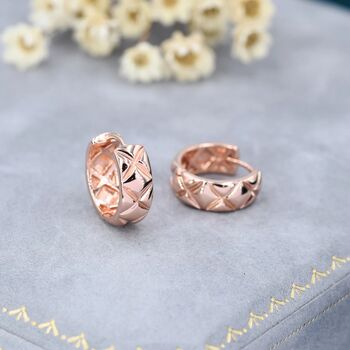 Chunky Huggie Hoop Earrings In Sterling Silver, 7 of 12