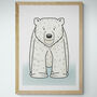 Polar Animals Nursery Art Print Set A4, thumbnail 3 of 5