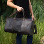 Genuine Leather Holdall Light Brown, thumbnail 11 of 12