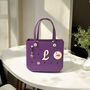 Trendy Croc Style Tote Bags, Free Personalised Name Initial Bag Charm, thumbnail 7 of 12