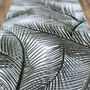 Tropical Palm Leaf Cotton Table Runner | 3m, thumbnail 2 of 7