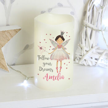 Personalised Fairy Princess Night Light LED Candle, 9 of 10