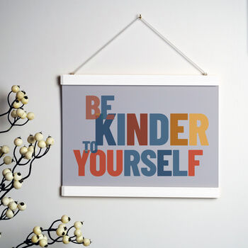 Be Kinder To Yourself A5 Print With Hanging Frame, 2 of 7