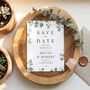 36 Personalised Botanical Wedding 'Save The Date' Cards, thumbnail 1 of 9