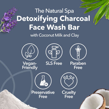 Charcoal Face Wash Bar Tea Tree And Lavender, 5 of 11