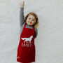 Personalised Snow Animals Kids Apron, thumbnail 2 of 8