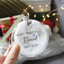 Merry Christmas In Memory Feather Christmas Bauble, thumbnail 6 of 9
