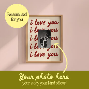 I Love You Personalised Photo Print, 4 of 12