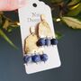 'Titans Astrape' Sodalite And Ethical Brass Earrings, thumbnail 1 of 4