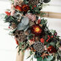 Winter Red Dried Flower Christmas Wreath, thumbnail 3 of 4