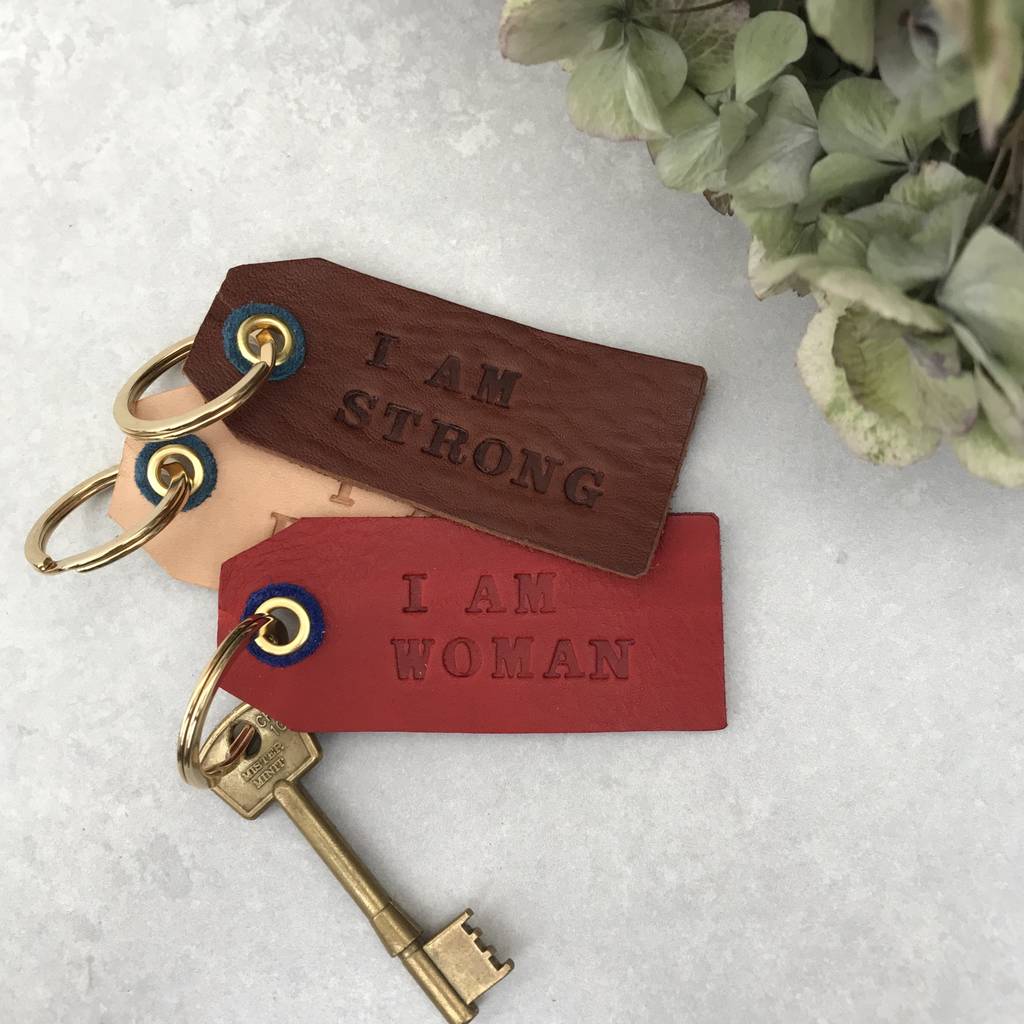 Image of Personalised Leather And Suede Keyring