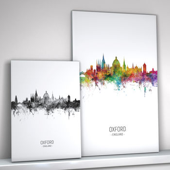 Oxford Skyline Portrait Print And Box Canvas, 2 of 5