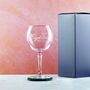 Personalised 18th Birthday Gin Glass With Hudson Name Engraving, thumbnail 3 of 8
