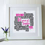 Personalised 80th Birthday Typography Print, thumbnail 1 of 5