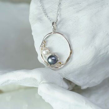 Organic Pearl Duo Pendant, 3 of 7
