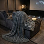 Personalised Luxury Large Super Soft Charcoal Blanket, thumbnail 3 of 11