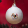 Basset Hound Ceramic Round Bauble, thumbnail 1 of 5