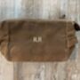 Personalised Initial Men's Waxed Cotton Canvas Wash Bag, thumbnail 7 of 9