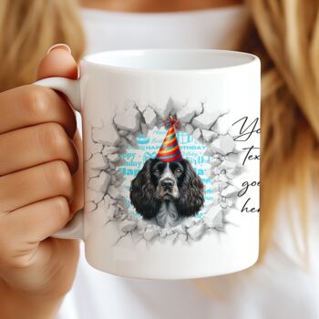 Personalised Sprocker Spaniel Birthday Break Through, 7 of 8