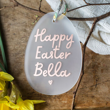 Personalised Happy Easter Egg Keepsake Decoration, 4 of 8