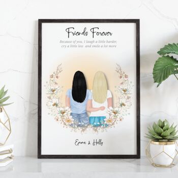 Best Friends Print, Friendship Gift, 3 of 9