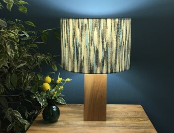 Marine Blue Abstract Drum Lampshade, 6 of 12
