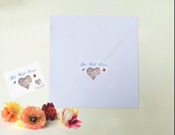 Get Well Soon Multicoloured Butterfly Heart Card, 5 of 12