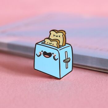 Toaster Enamel Pin | Cute Pin Badges, 2 of 5