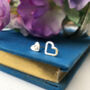 Personalised Mismatched Initial Heart Earrings, thumbnail 2 of 7