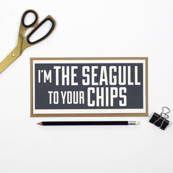 I'm The Seagull To Your Chips Flat Card, 6 of 6