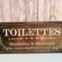 French Metal Toilet Toilettes Sign Vintage Bathroom Wall Plaque, thumbnail 5 of 5