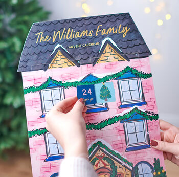 Personalised Family House Illustration Advent Calendar, 2 of 9