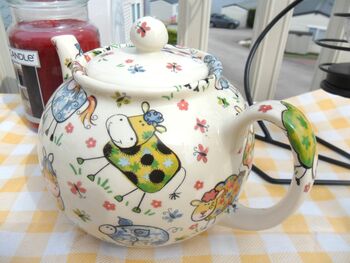 Six Cup Teapot In Crazy Farm Design, 5 of 8