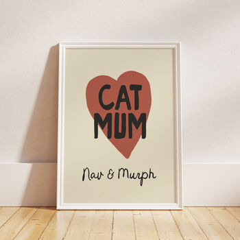 Personalised Cat Mum Print, 5 of 11