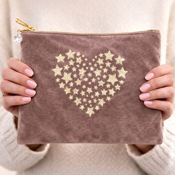 Heart Of Stars Velvet Feel Make Up Bag, 11 of 11