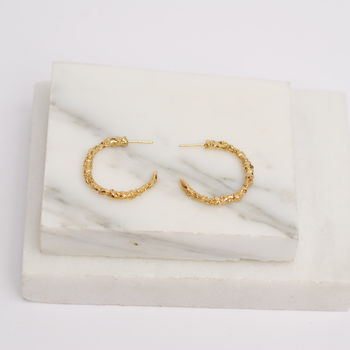 Large Gold Thorn Hoop Earrings, 2 of 3
