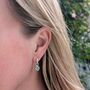 The Circle Abalone Shell Earrings, Silver, thumbnail 4 of 7